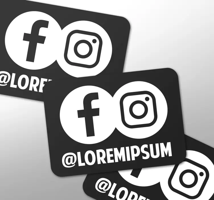 개체 벽 스티커 소셜 미디어 아이콘 - TenStickers