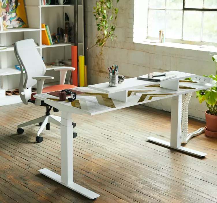 사무실 스티커 테이블용 기하학적 세브론 - TenStickers