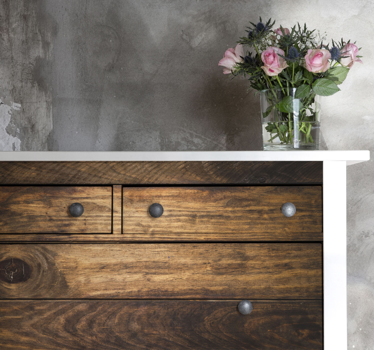 오래된 나무 효과 가구 스티커 - TenStickers