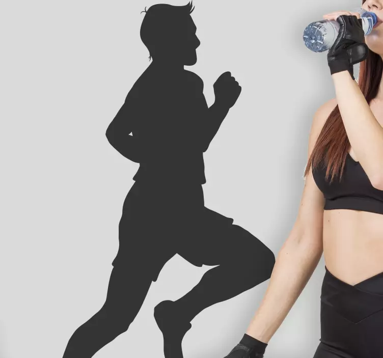올림픽 주자 실루엣 벽 스티커 - TenStickers