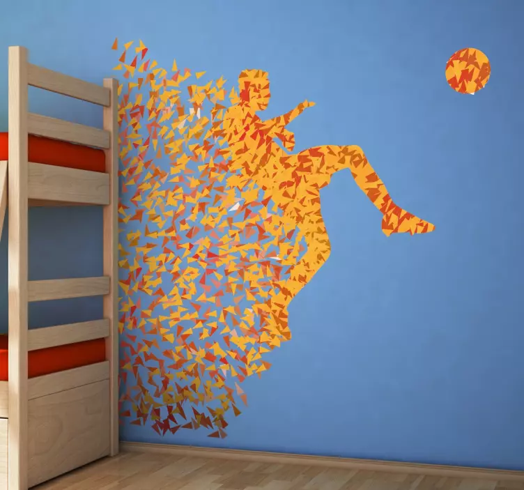 종이 접기 축구 선수 스티커 - TenStickers