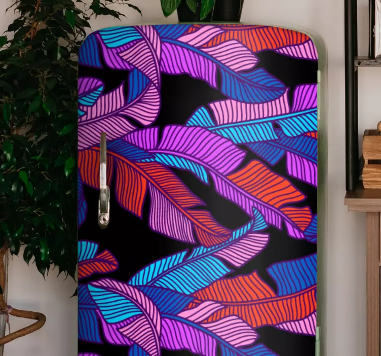 스플래시 꽃 스타일 냉장고 스티커 디자인 - TenStickers