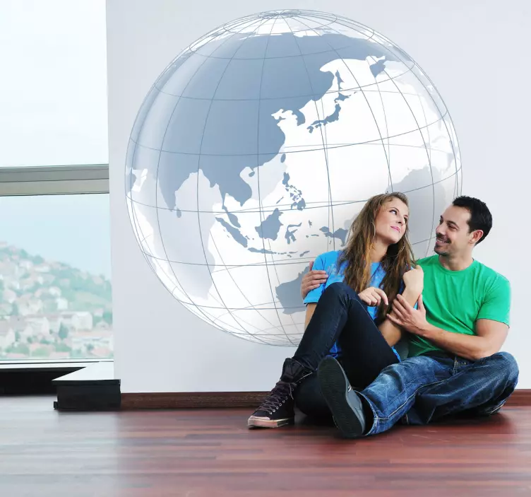 태평양 투명한 스티커 - TenStickers