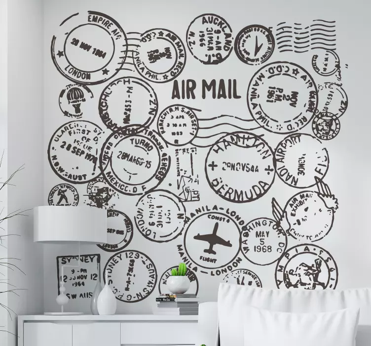 여권 스탬프 여행 스티커 - TenStickers