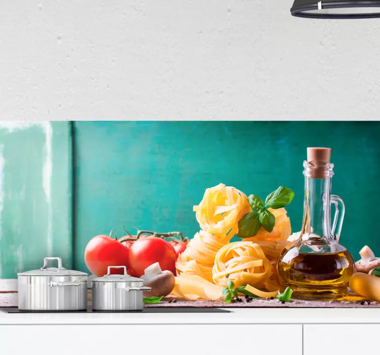 파스타 재료 음식 메뉴 스티커 - TenStickers