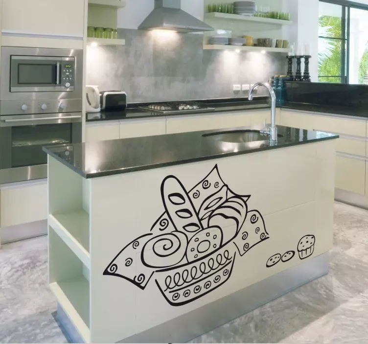 과자 바구니 부엌 데칼 - TenStickers