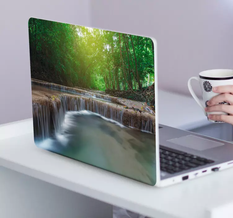 평화로운 숲 노트북 스티커 - TenStickers