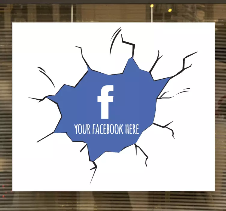 개인화 된 페이스 북 벽 휴식 창 스티커 - TenStickers