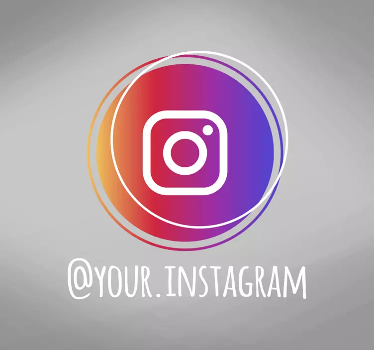 개인화 된 instagram 아이콘 창 스티커 - TenStickers