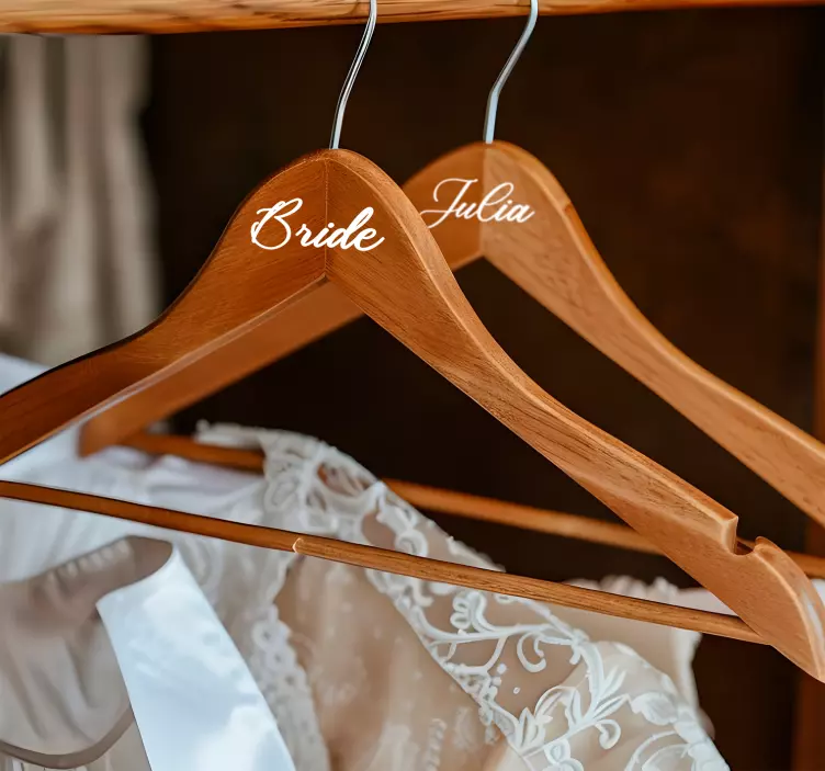 맞춤 스티커 웨딩 옷걸이 - TenStickers