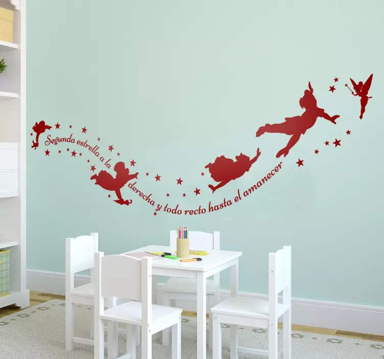 피터팬 일출 동화 스티커 - TenStickers