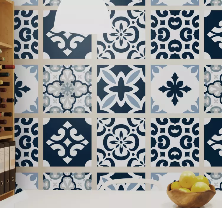 피아노 시멘트 타일 스티커 - TenStickers