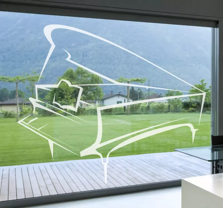 피아노 그림 장식 데칼 - TenStickers