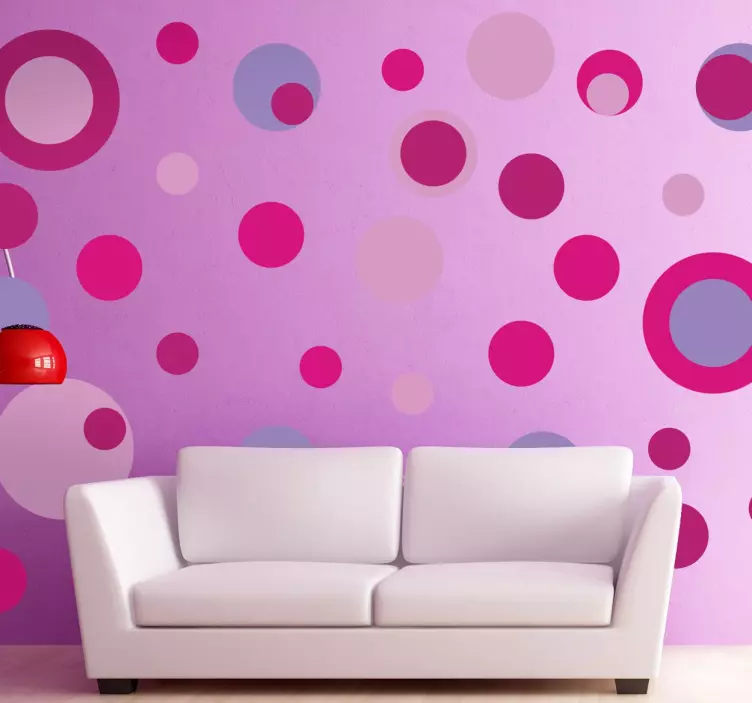 핑크 톤 원 스티커 - TenStickers