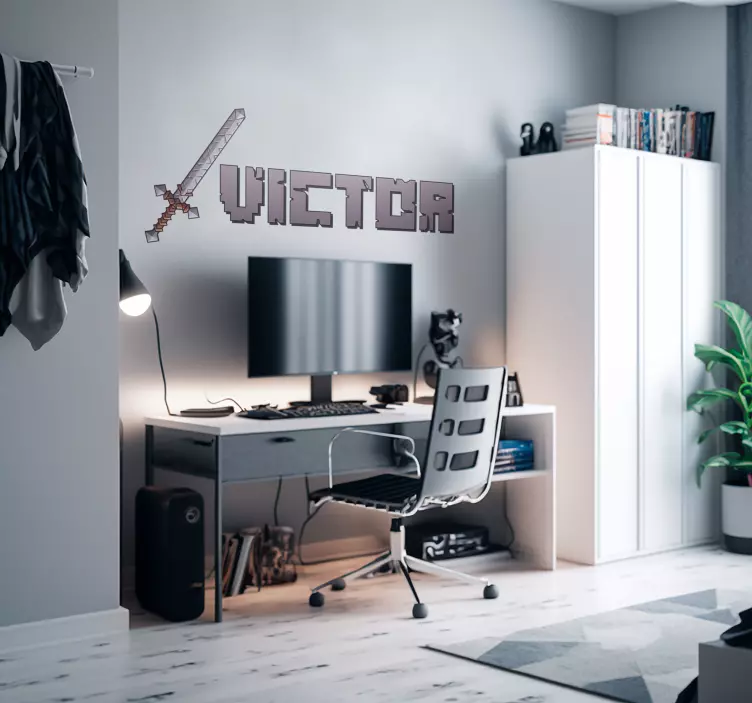 비디오 게임 벽 스티커 픽셀 소드 - TenStickers