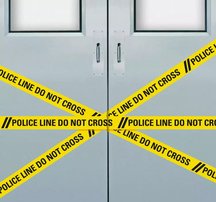 경찰 선은 스티커를 교차시키지 않는다. - TenStickers