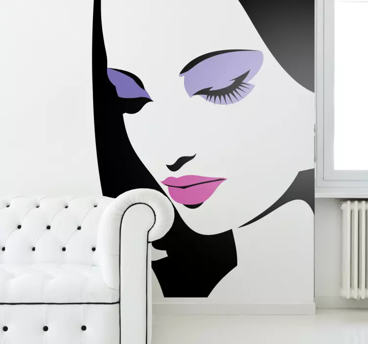 메이크업 스티커와 초상화 - TenStickers