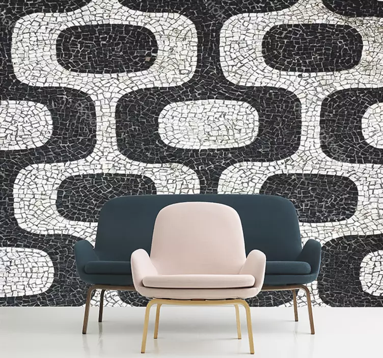 포르투갈 돌 보도 질감 벽 스티커 - TenStickers