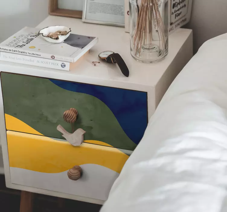 비닐 인쇄 벽 스티커 생동감 넘치는 파도 요소 - TenStickers