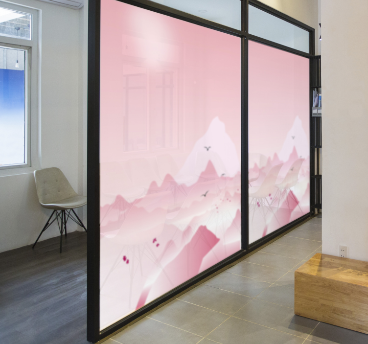 창 스티커 서리 낀 사무실 스티커 - TenStickers