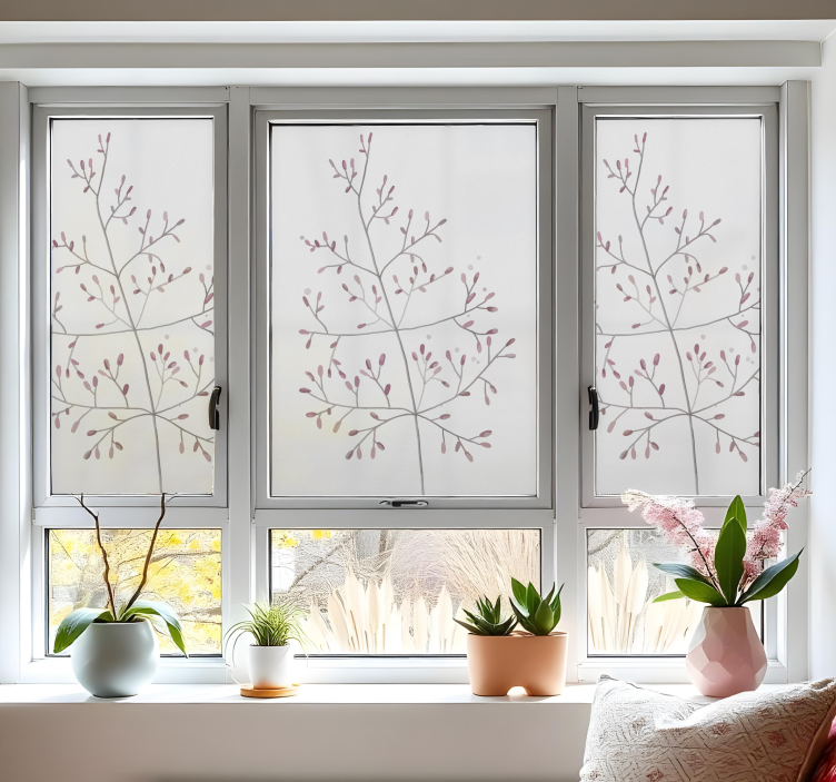 창 스티커 작은 가지 디자인 - TenStickers