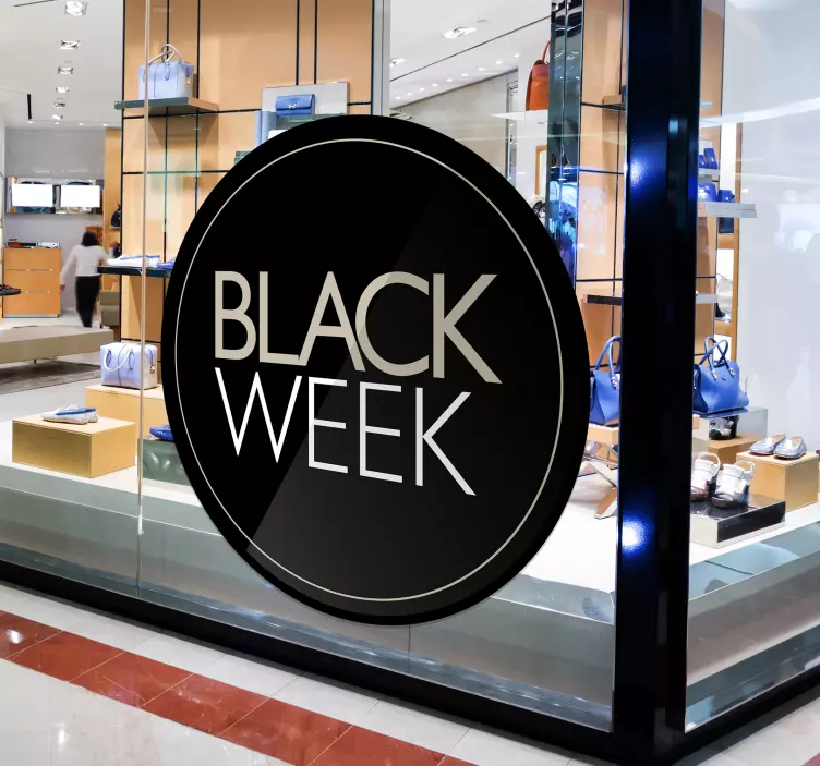 프로모션 검은 주 판매 스티커 - TenStickers