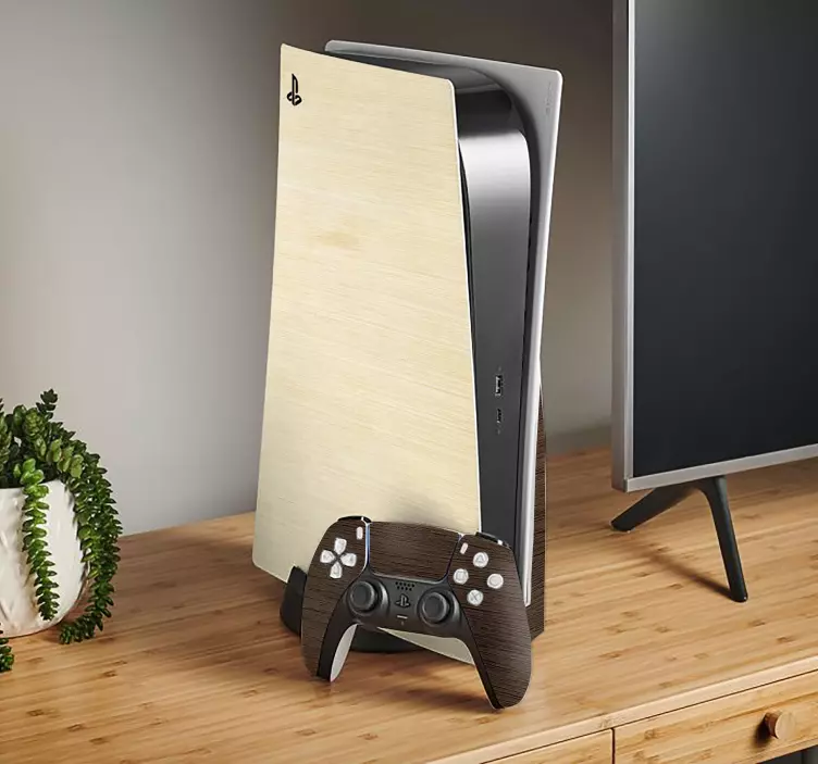 PS5 마스크 나무 질감 - TenStickers