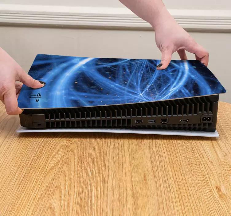 Ps5 마스크 신비로운 블루 패턴 - TenStickers