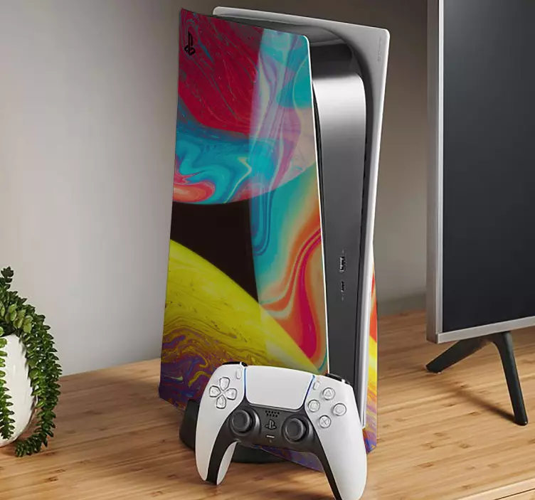 Ps5 마스크 우주적인 화려한 패턴 - TenStickers