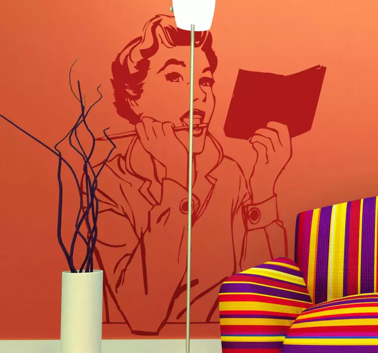 레트로 비서 빈티지 스티커 - TenStickers