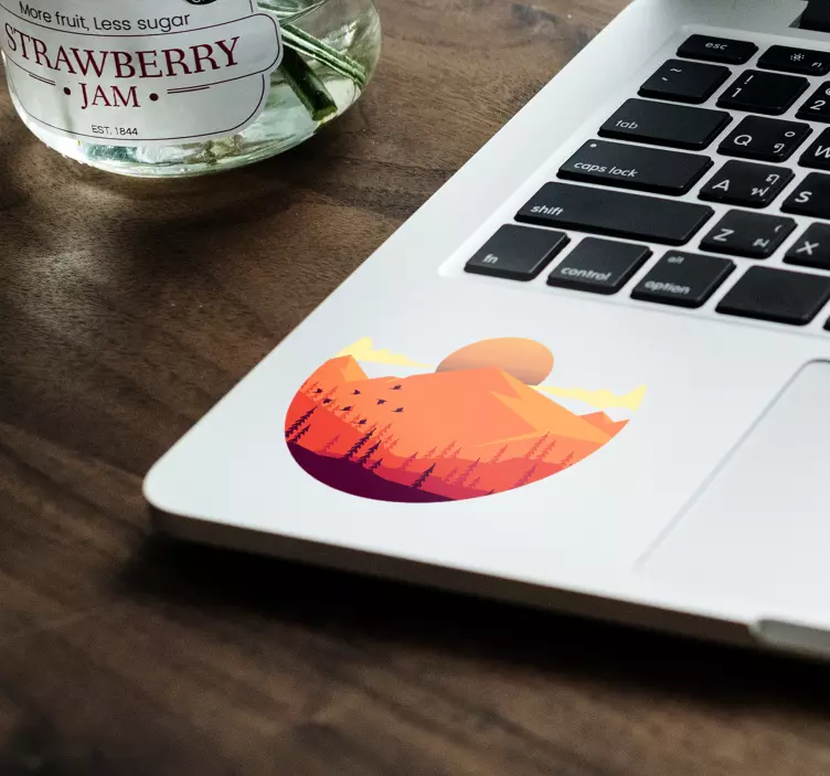 떠오르는 태양 노트북 스티커 - TenStickers