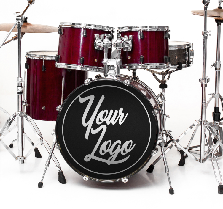 록 음악 벽 스티커 맞춤 베이스 드럼헤드 - TenStickers