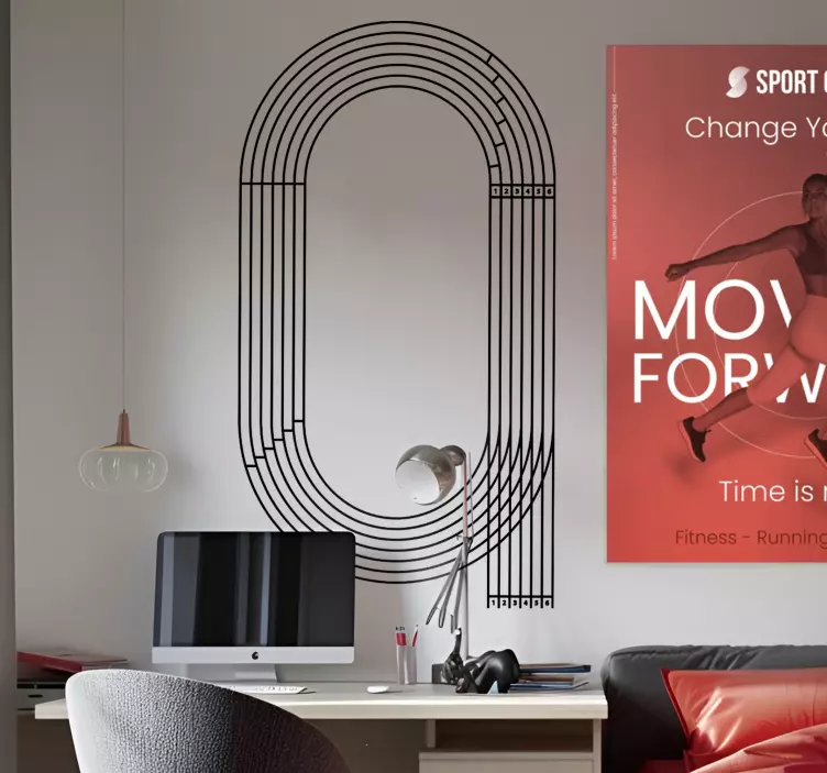 올림픽 스포츠 벽 스티커 육상 트랙 - TenStickers