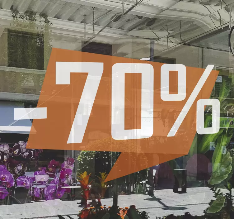 영업 스티커 숫자로 할인 - TenStickers