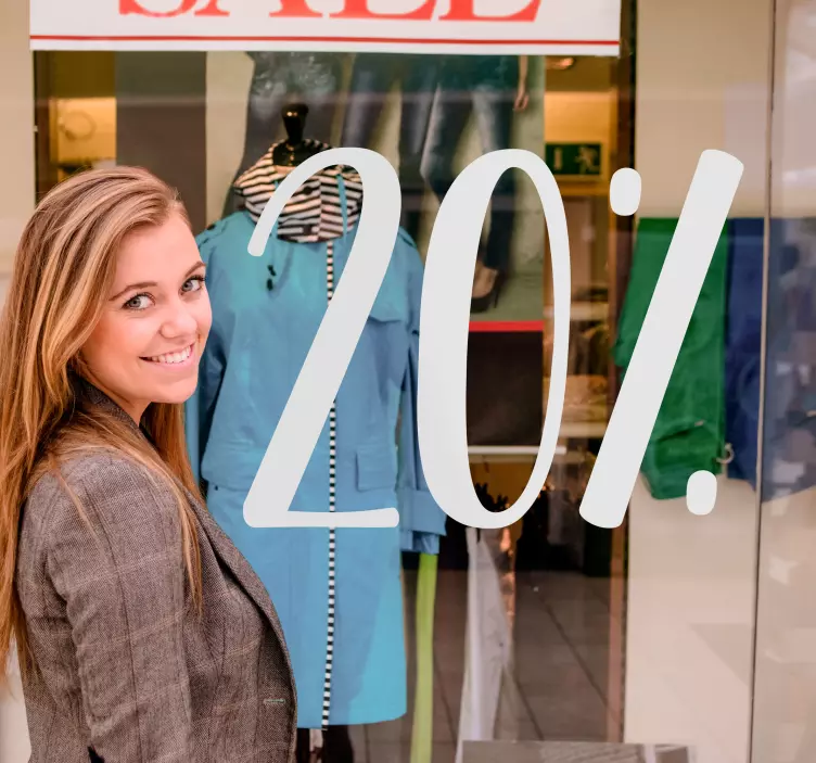 영업 스티커 할인 제안 표시 - TenStickers