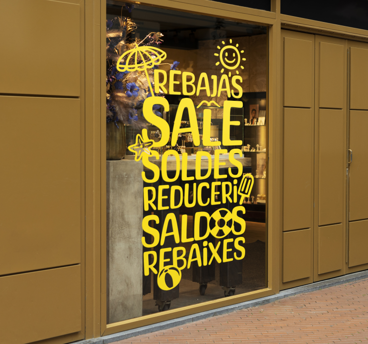 영업 스티커 여름 언어 - TenStickers