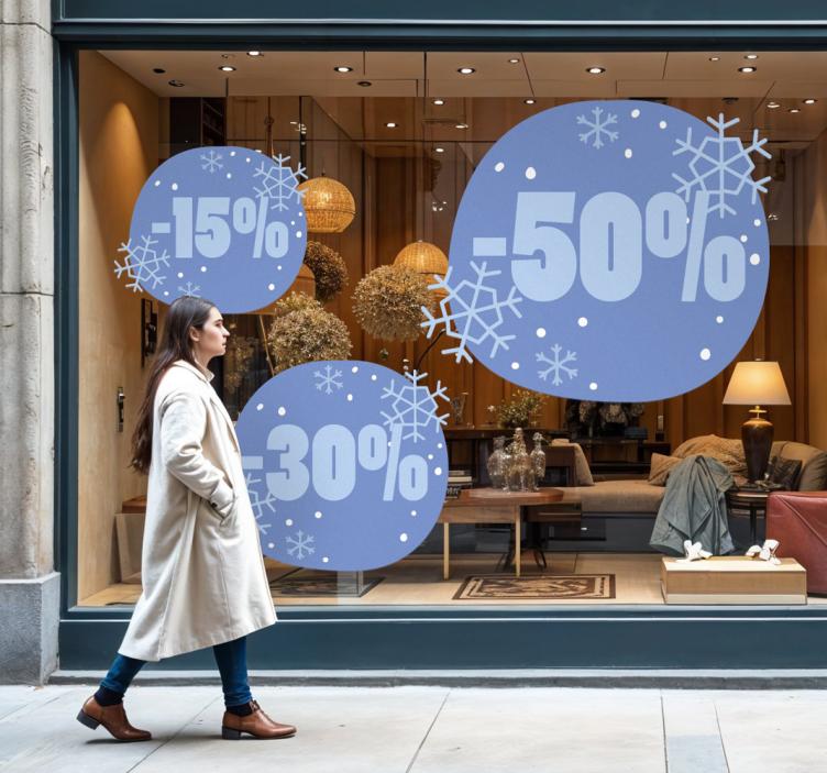 영업 스티커 겨울 할인 - TenStickers