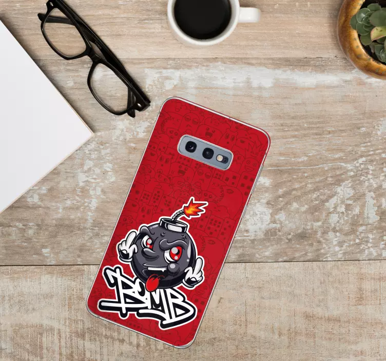 삼성 비닐 접착제 만화 폭탄 캐릭터 - TenStickers