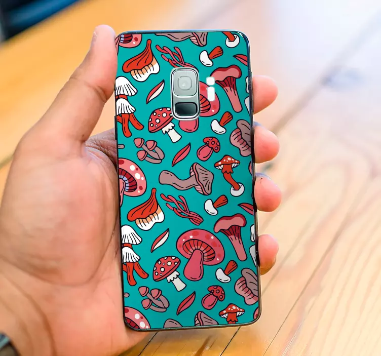 삼성 비닐 접착제 다채로운 버섯 컨셉 - TenStickers