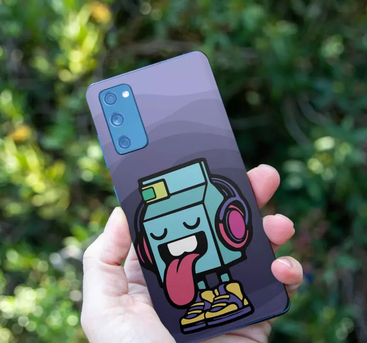 삼성 비닐 접착제 기계 혀 내민 형태 - TenStickers