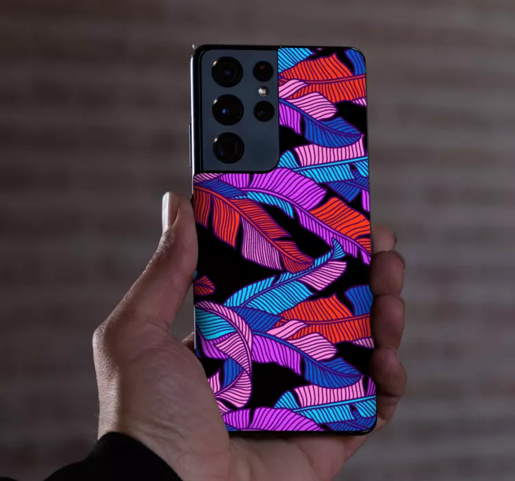 삼성 비닐 접착제 생동감 있는 잎 패턴 - TenStickers