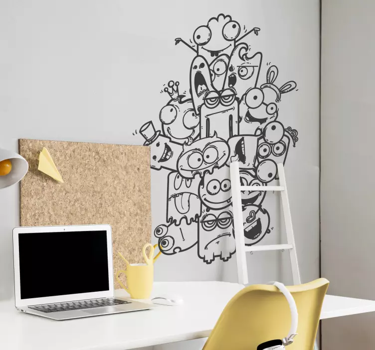 무서운 괴물 아이 스티커 - TenStickers