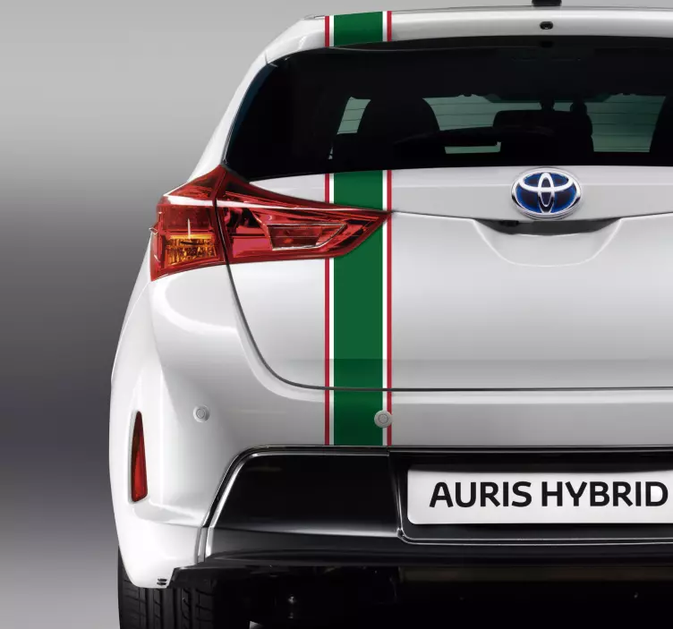 포르투갈 국기 라인 자동차 스티커 - TenStickers