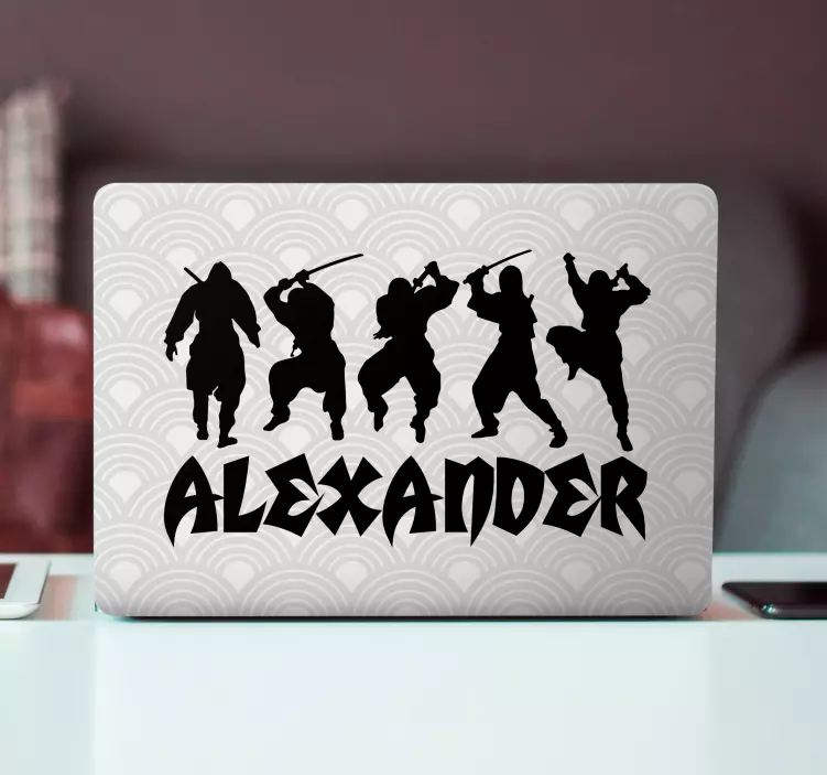 닌자 실루엣 노트북 스킨 세트 - TenStickers