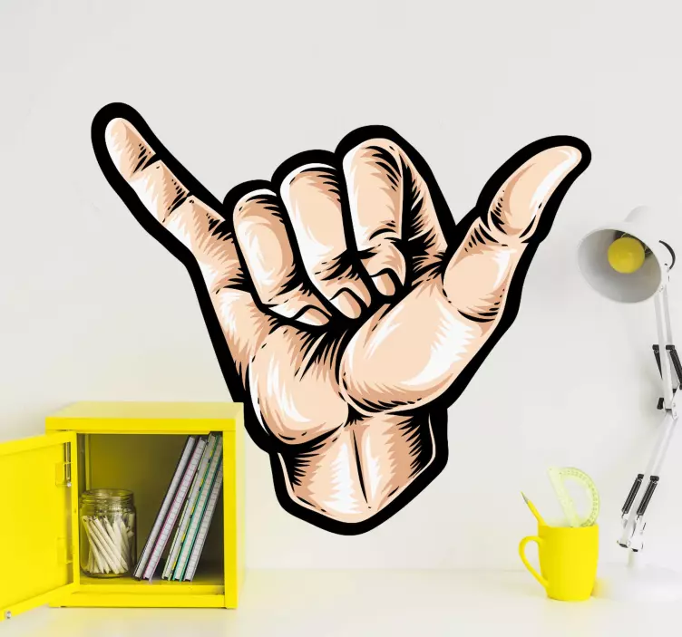 샤카 스티커 손 노트북 스킨 - TenStickers