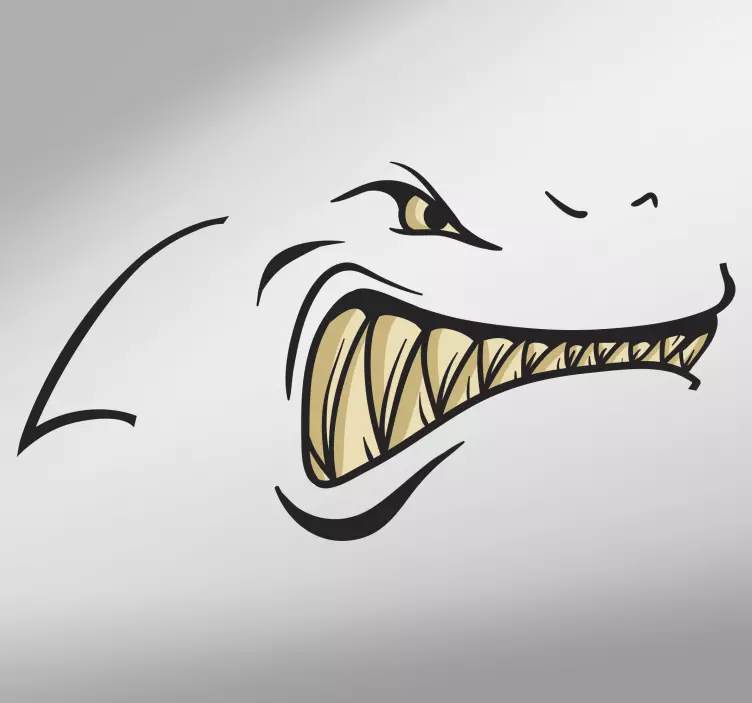 상어 이빨 벽 스티커 - TenStickers