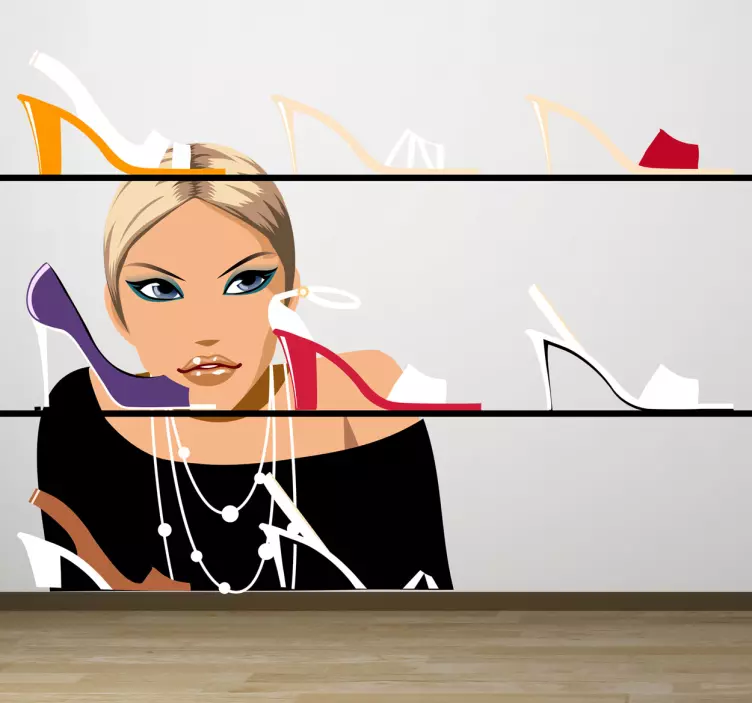 신발 쇼핑 스티커 - TenStickers