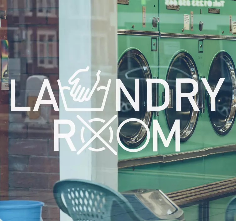 비닐 상점 간판 세탁실 표지판 - TenStickers