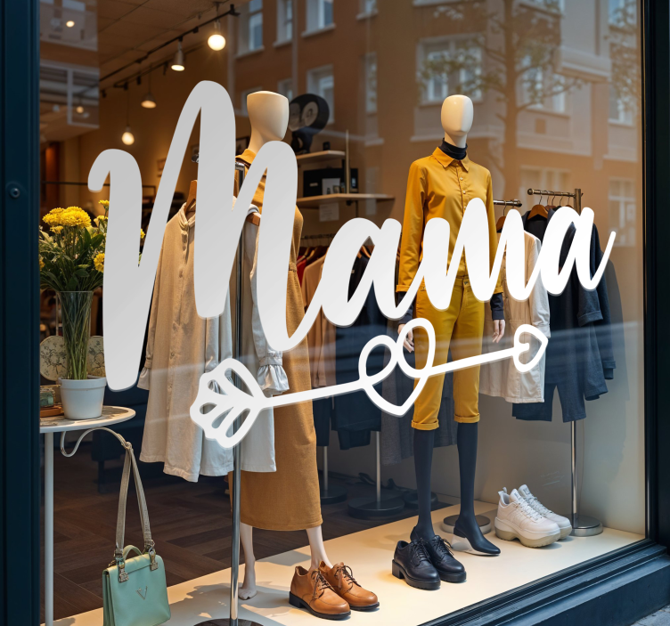 비닐 상점 간판 엄마 사랑 - TenStickers