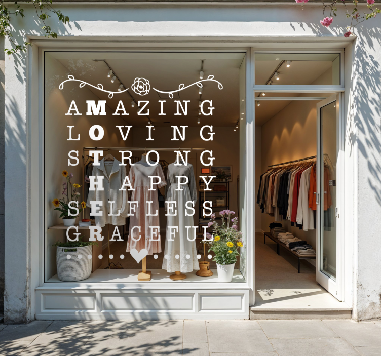 비닐 상점 간판 어머니 개념 - TenStickers